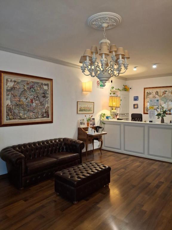 Χώρος καθιστικού στο Albergo Moderno