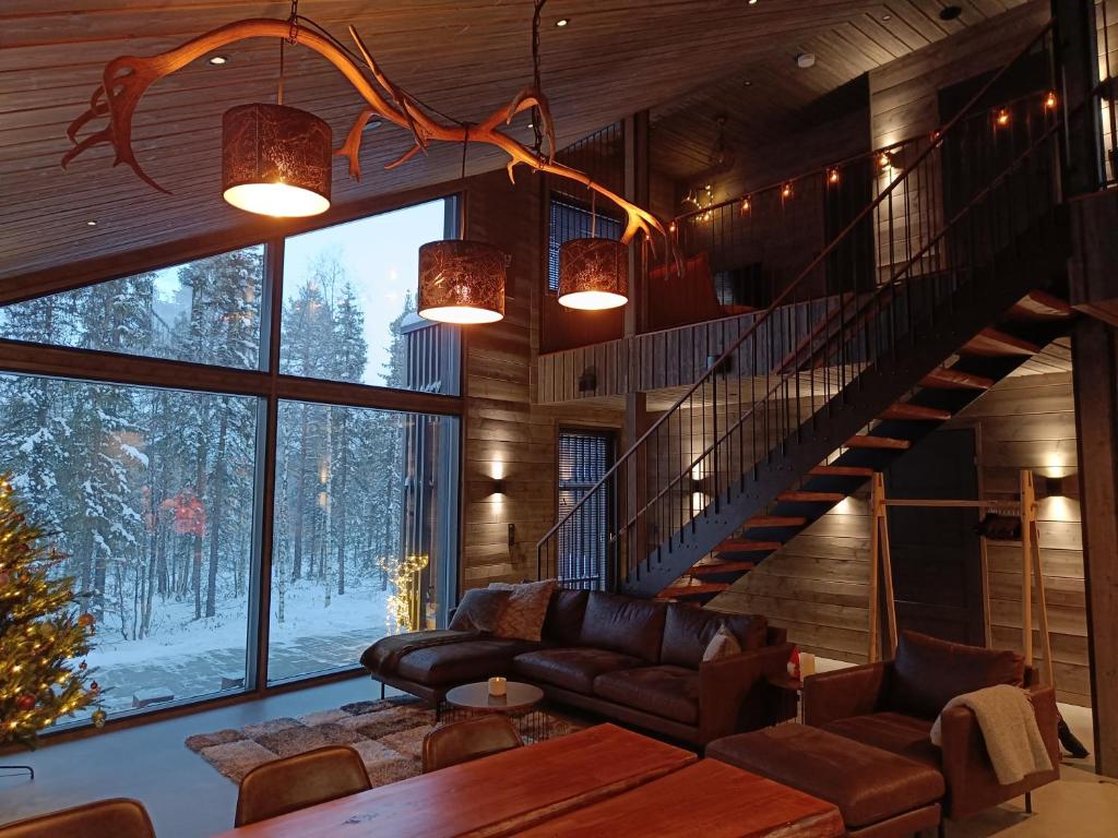 Χώρος καθιστικού στο Rusty Reindeer Levi