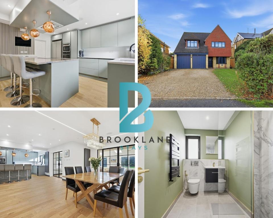 Kuchyň nebo kuchyňský kout v ubytování Month Stays, Free parking Luxury 4 Bed