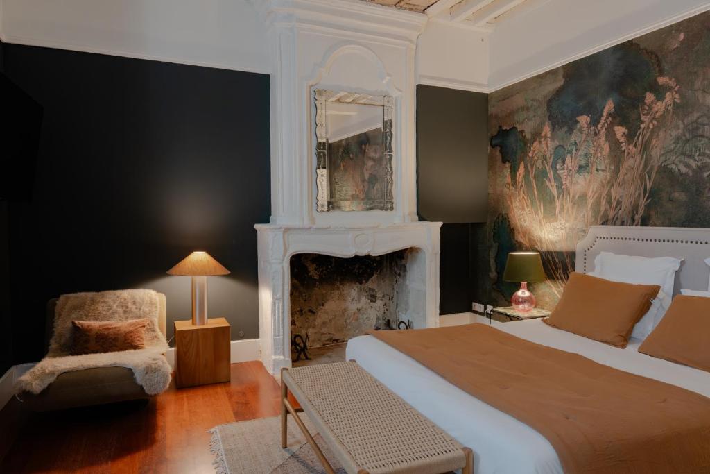 Ένα ή περισσότερα κρεβάτια σε δωμάτιο στο Maison Fredon Bordeaux Centre