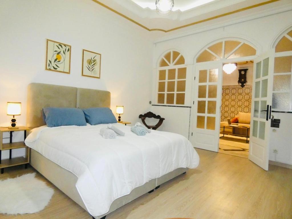 Ένα ή περισσότερα κρεβάτια σε δωμάτιο στο Appartement meuble rabat