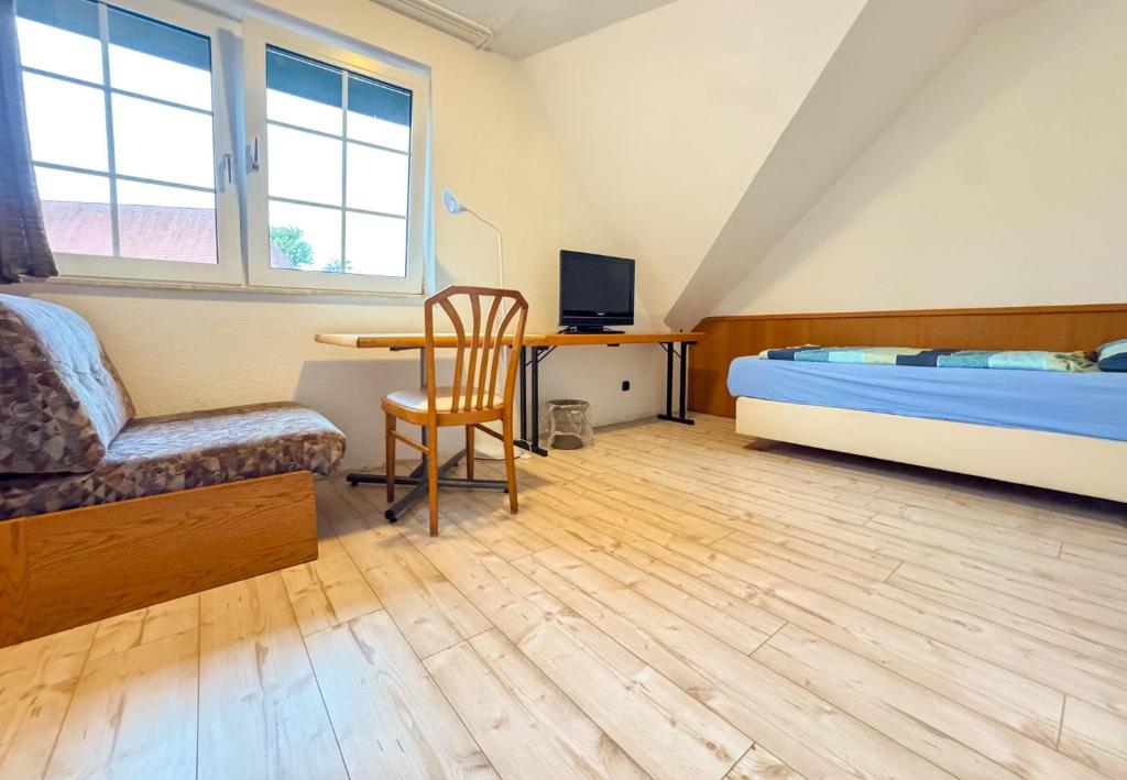 En eller flere senge i et værelse på Hotelkamer voor één persoon in Marx 33-18