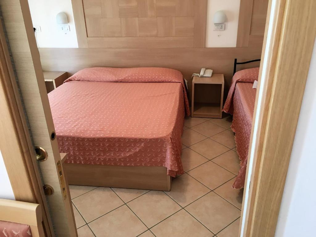 A bed or beds in a room at Hotel Excelsior