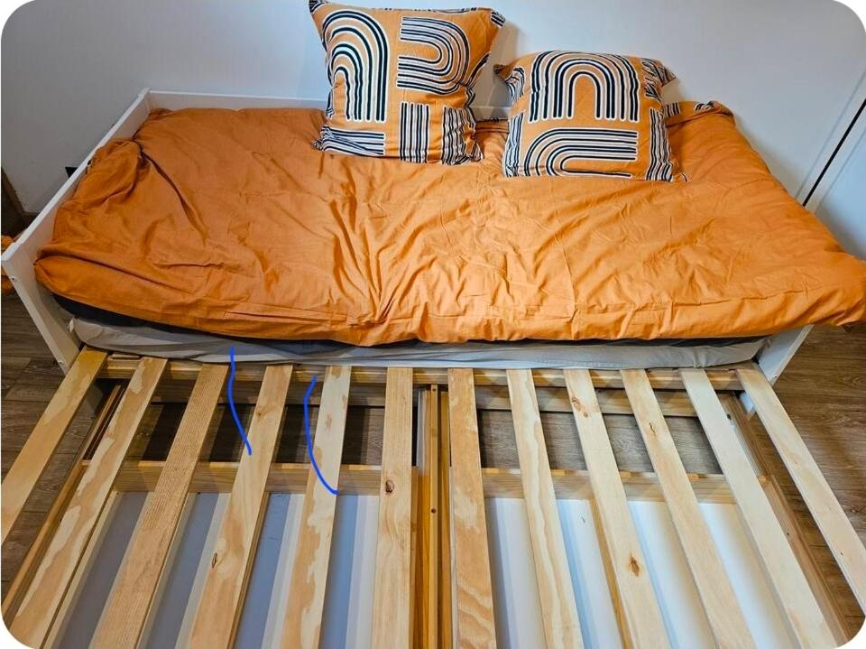 Postel nebo postele na pokoji v ubytování l 'escapade amiénoise 2