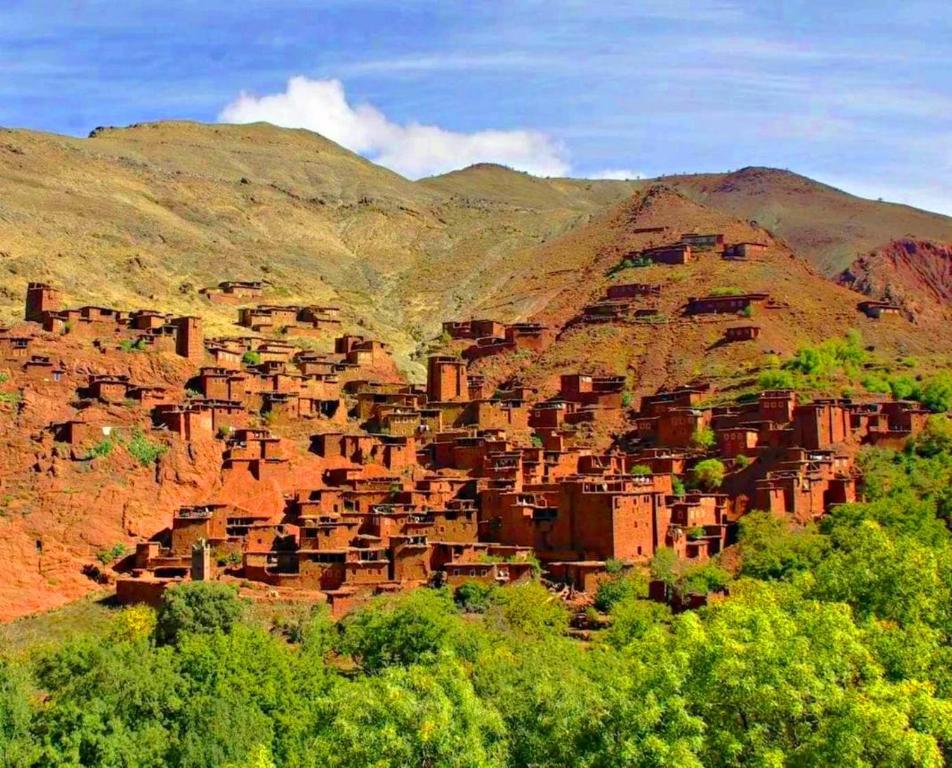 a village on the side of a mountain at Gite Megdaz in Megdaz