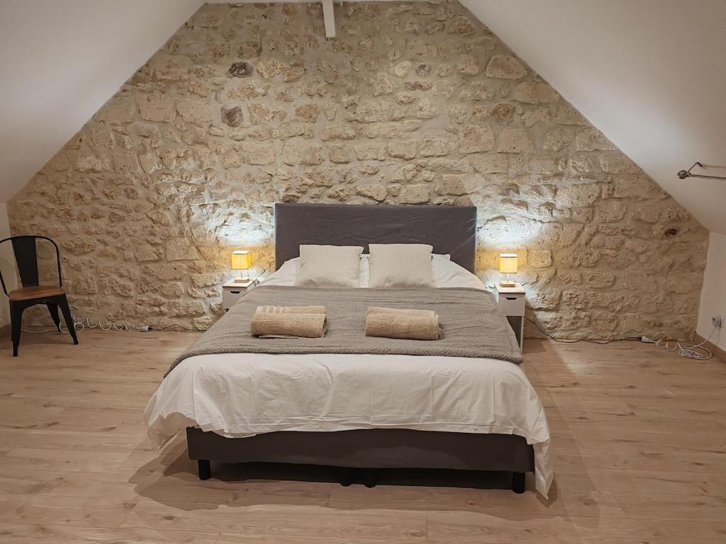 Postel nebo postele na pokoji v ubytování Grande Longère Haut de gamme 218m2, 12 pers billard salon 70 m2