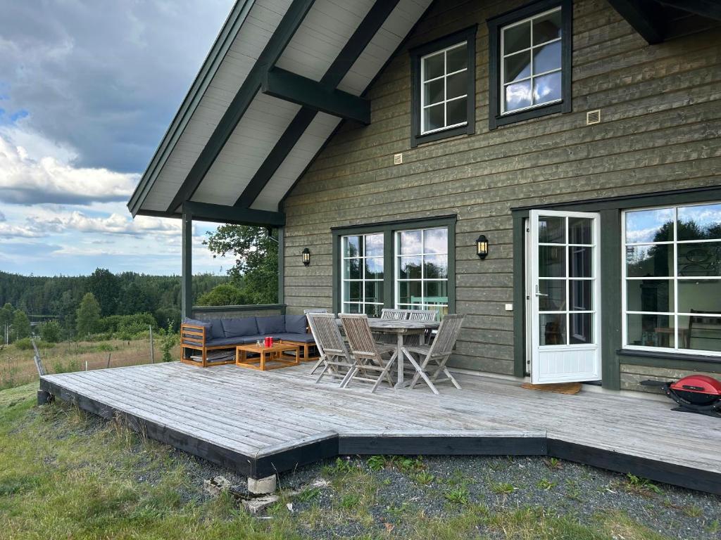 El edificio en el que está la casa de vacaciones