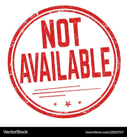 ein roter, nicht verfügbarer Stempel auf weißem Hintergrund in der Unterkunft Keur Teranga in Serekunda