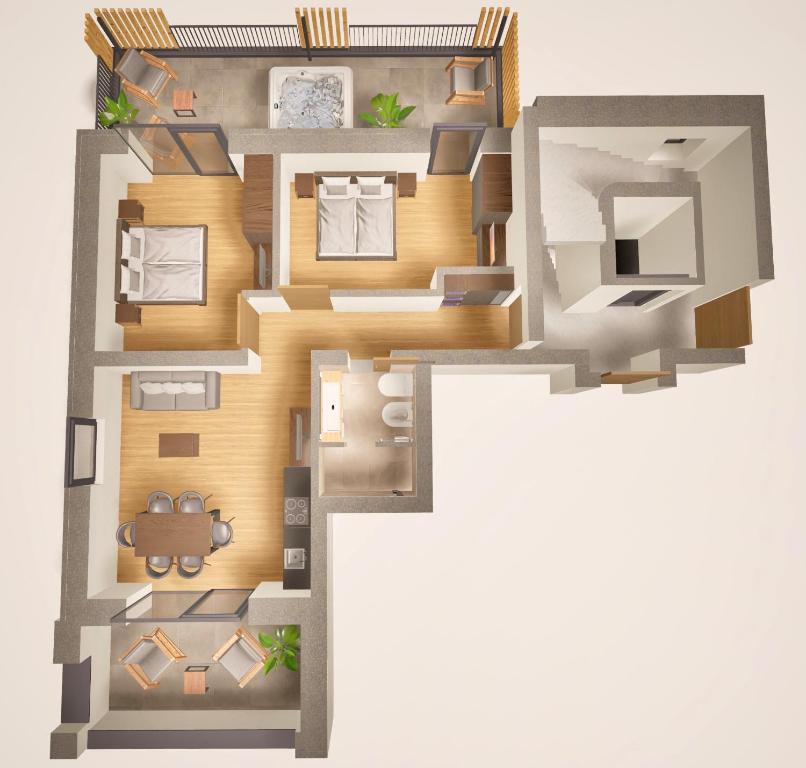 Půdorys ubytování Residence Tondelli