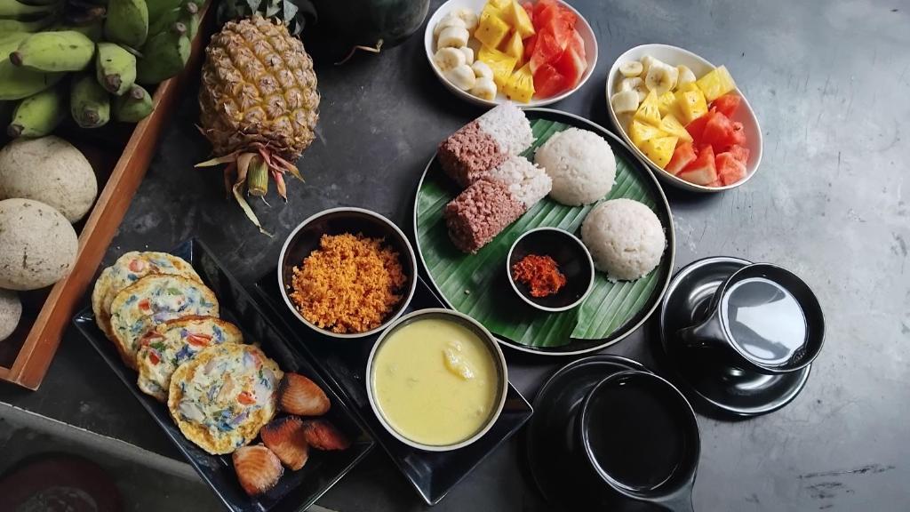 Jídlo v vily nebo okolí