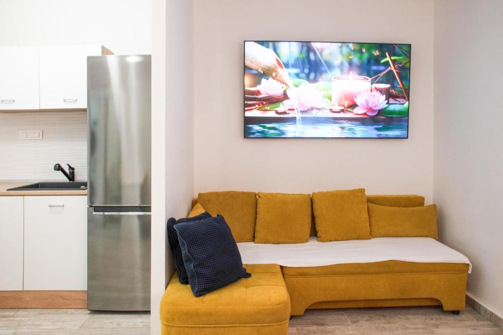 Kuchyň nebo kuchyňský kout v ubytování Downtown Zagreb Abode