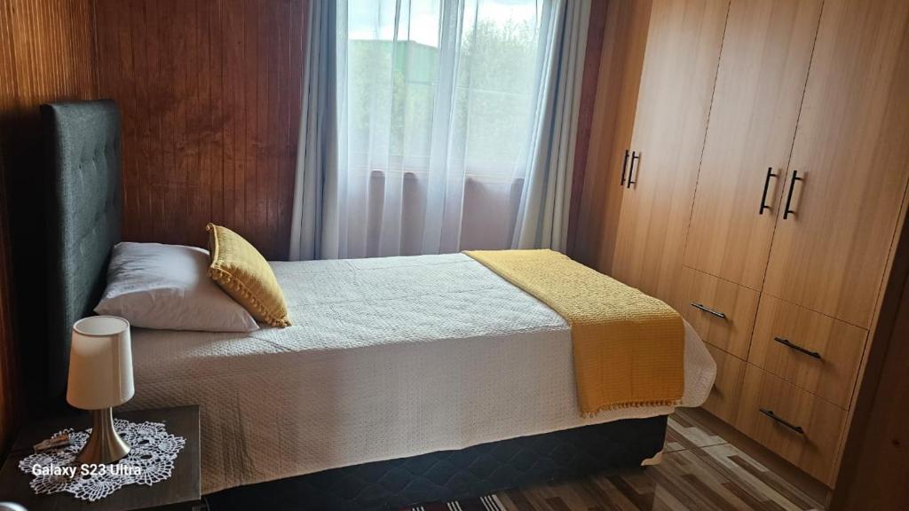 Voodi või voodid majutusasutuse Cabaña Panguipulli - Sector Altos de Palguin toas