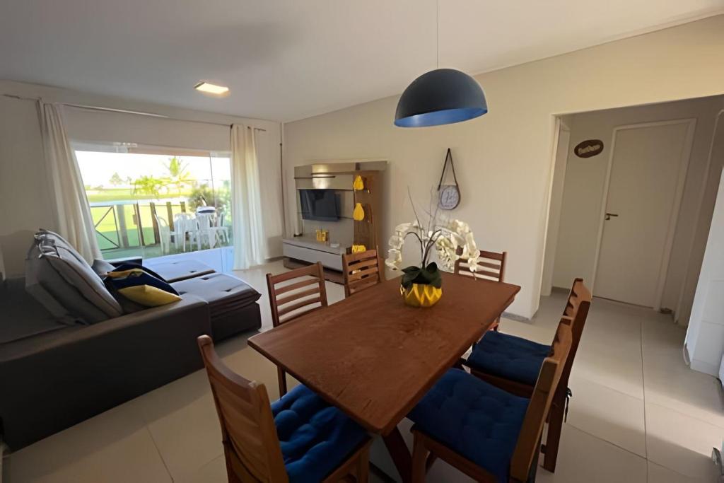 Et opholdsområde på Apartamento Térreo em Resort