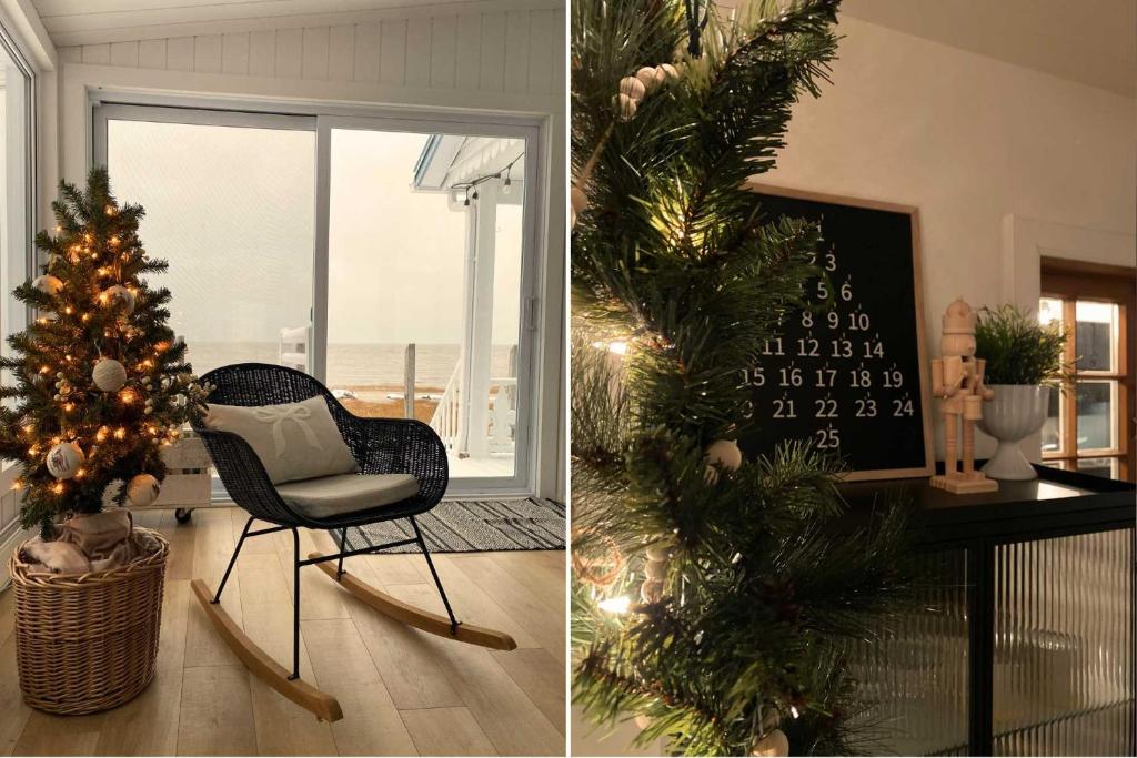 Χώρος καθιστικού στο Quietude by the River - La dependance sur les battures