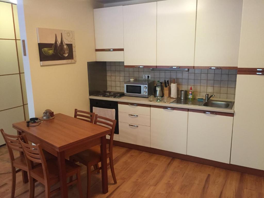 Kuchyň nebo kuchyňský kout v ubytování Apartmán KLAUDIA Tále
