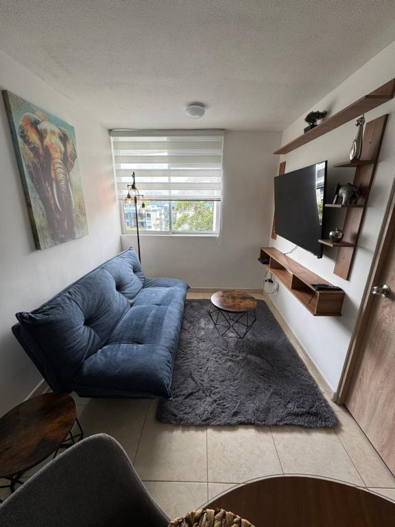 Et tv og/eller underholdning på Apartamento en Armenia, Conjunto residencial Ambar reserva