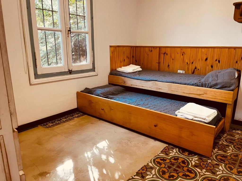 Postel nebo postele na pokoji v ubytování hospedaje Los calcáreos