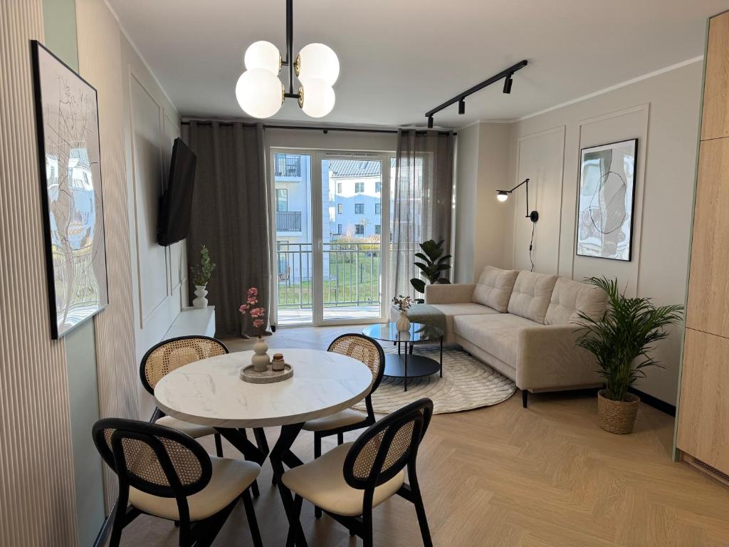 Χώρος καθιστικού στο Apartament Wileńska