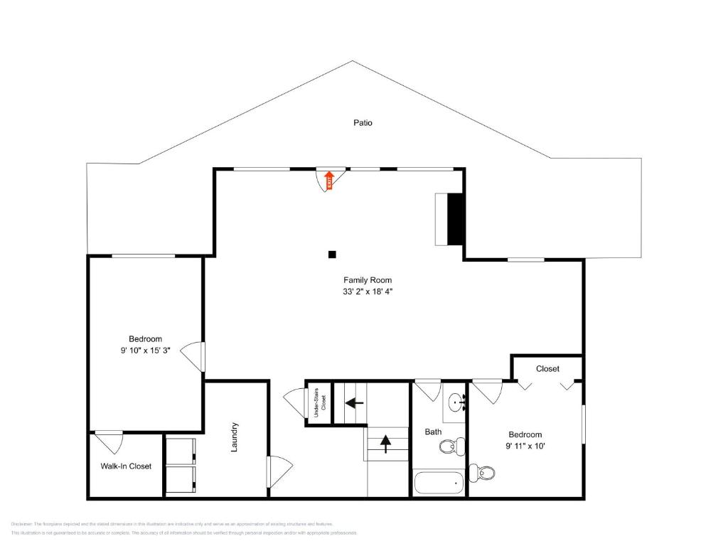 Půdorys ubytování Duck Pond Lodge