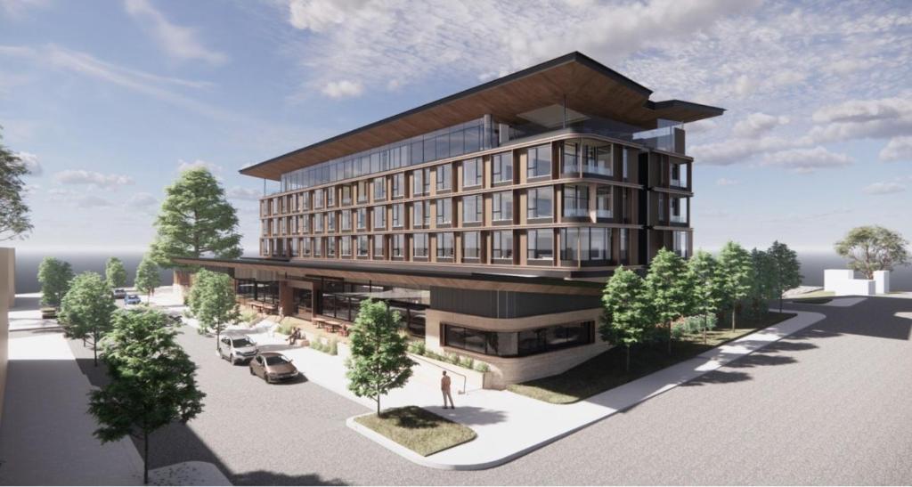 eine architektonische Darstellung eines Gebäudes in der Unterkunft Hotel Panorama in Clapham