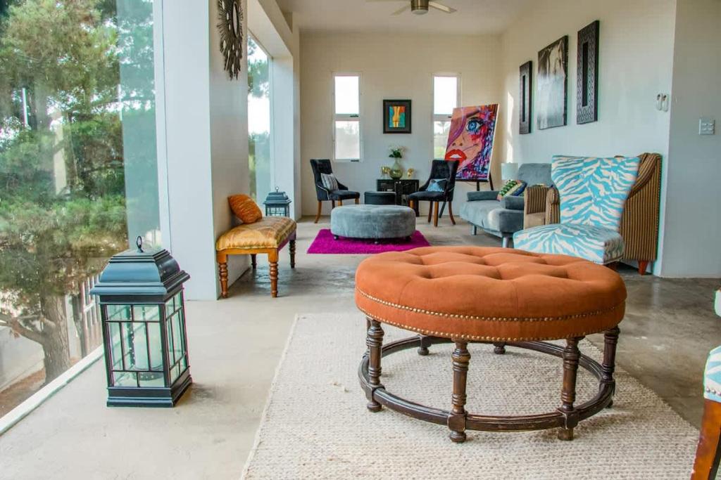 Posezení v ubytování Casa Artistica Valle de Guadalupe AC & WiFi