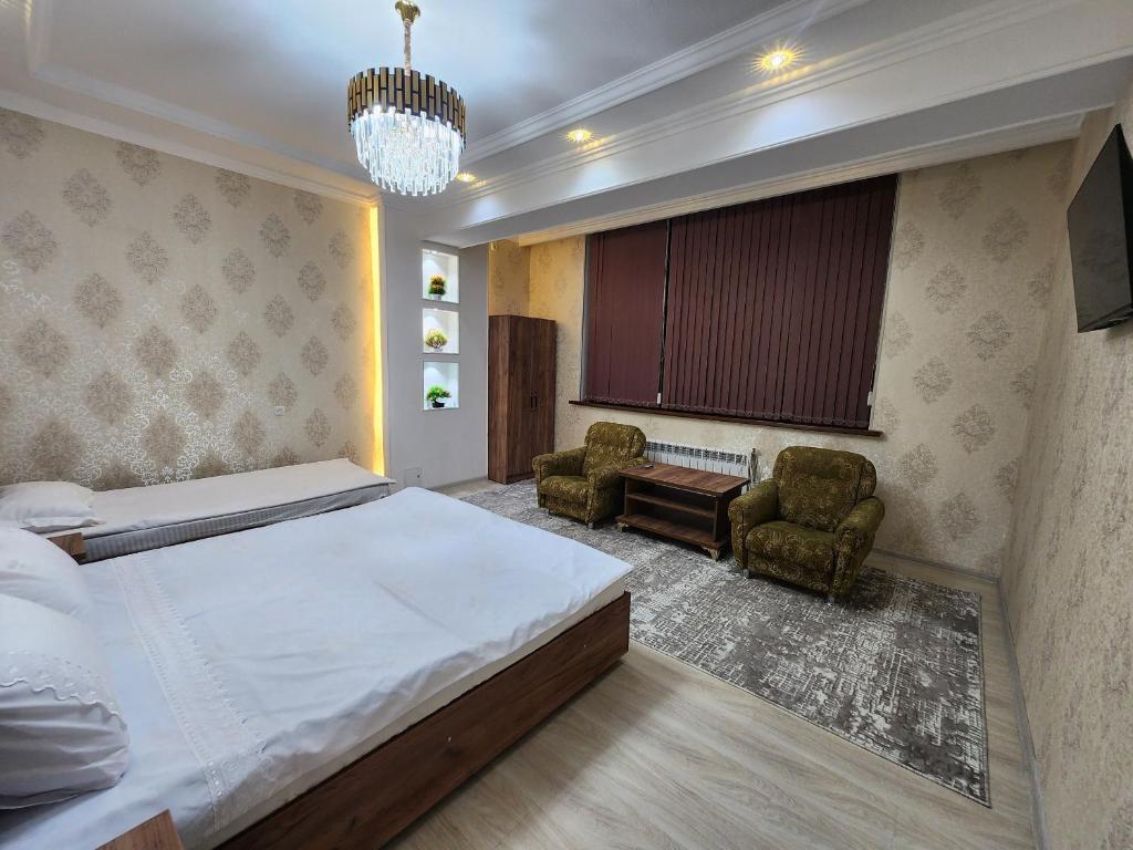 Postel nebo postele na pokoji v ubytování Luxury