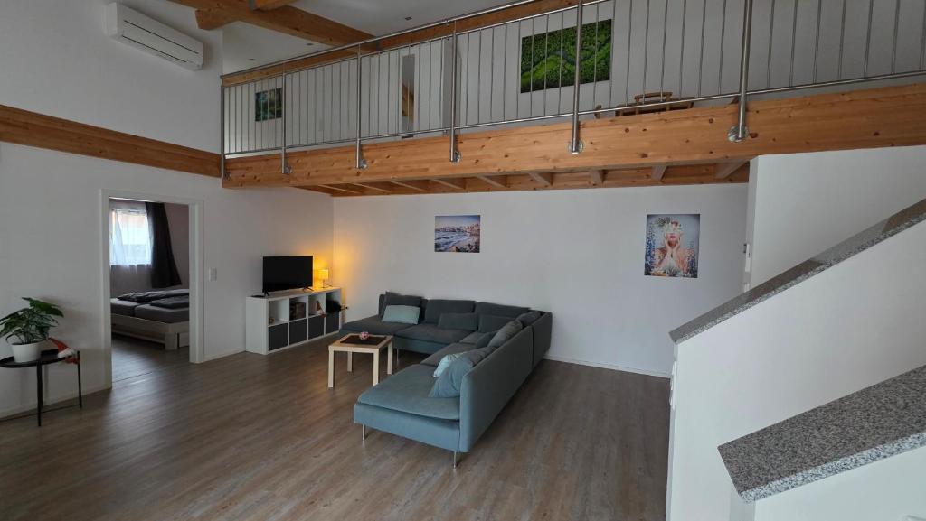 Posezení v ubytování Pfeifers OdenwaldNest