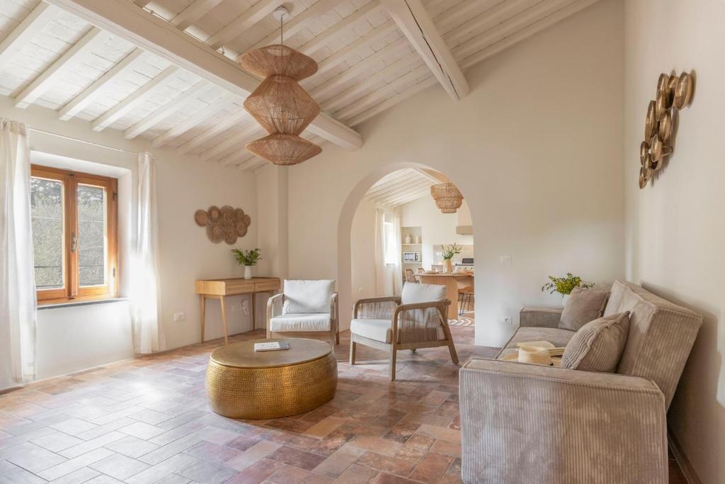 Posezení v ubytování Casa Del Pozzo