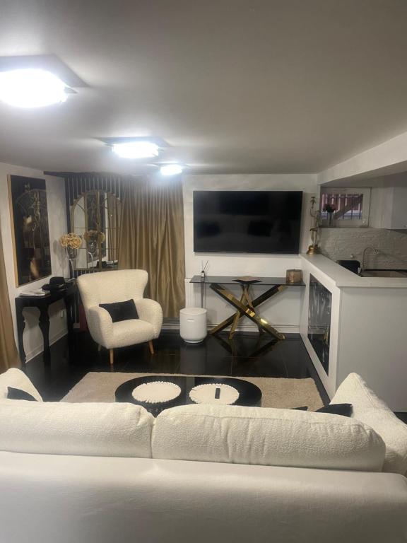 Μια τηλεόραση ή/και κέντρο ψυχαγωγίας στο Hotel Jolie Apartments