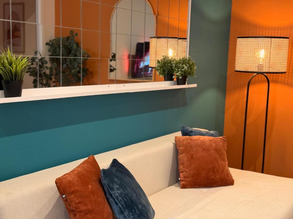 Postel nebo postele na pokoji v ubytování Cocon Terracotta - Netflix et Parking