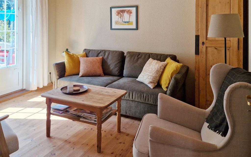 Posezení v ubytování Ferienhaus Zaunkönig