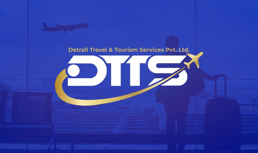 a woman standing with a suitcase at an airport at dtts in Lahore