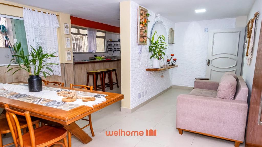 Η κουζίνα ή μικρή κουζίνα στο Apartamento no Centro de Itapua a 550m da Praia