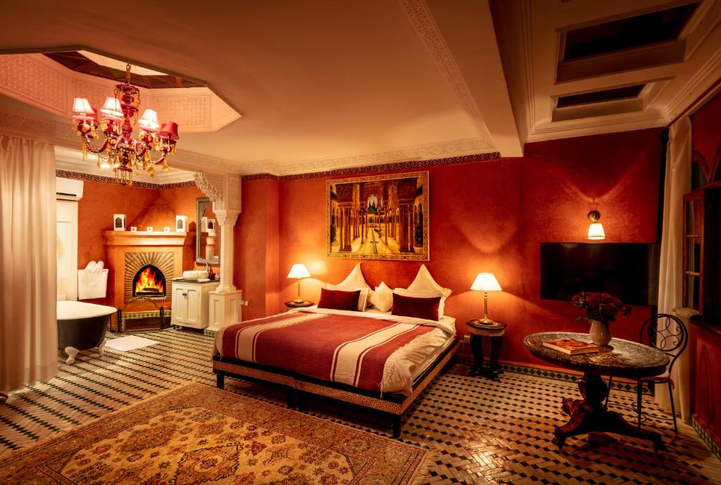 Postel nebo postele na pokoji v ubytování Penthouse Marrakech