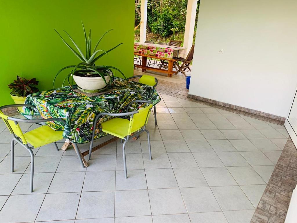 Patio nebo venkovní prostory v ubytování Le coin vertico