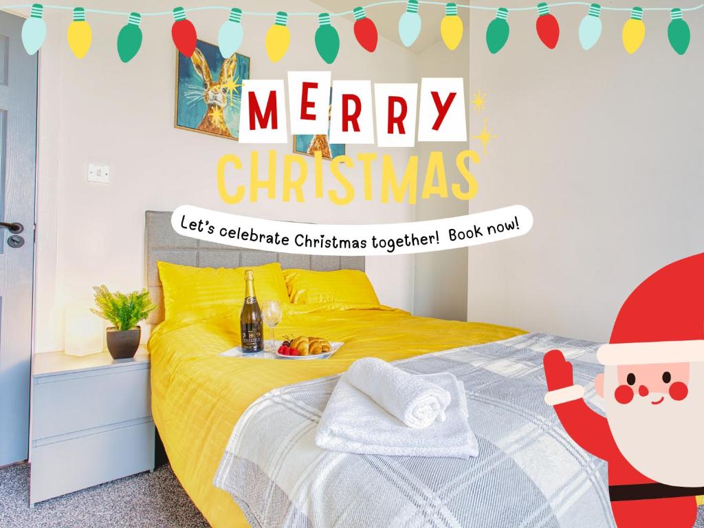 Postel nebo postele na pokoji v ubytování Modern 3-Bed Home Sleeps 6 with Parking & Fast WiFi Perfect for Contractors & Long Stays