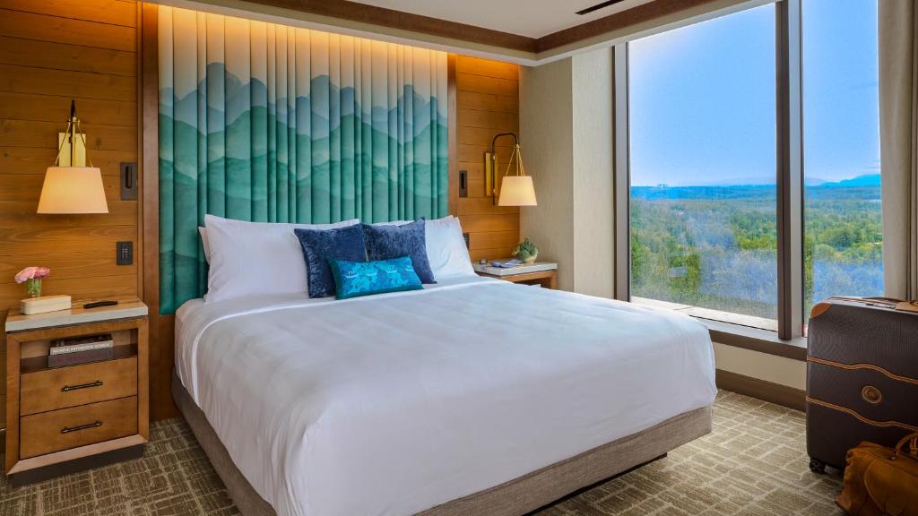 Ένα ή περισσότερα κρεβάτια σε δωμάτιο στο Snoqualmie Casino & Hotel