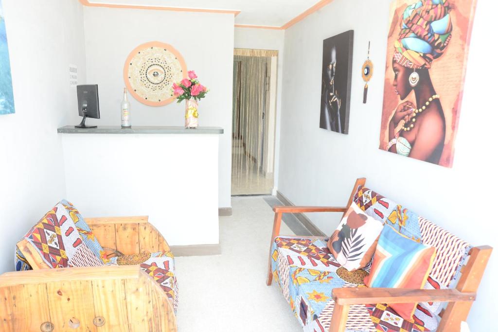 Istumisnurk majutusasutuses pousada Gransouza Quarto tripulo