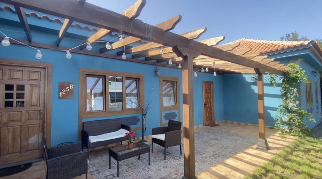 Bygningen som feriehuset ligger i