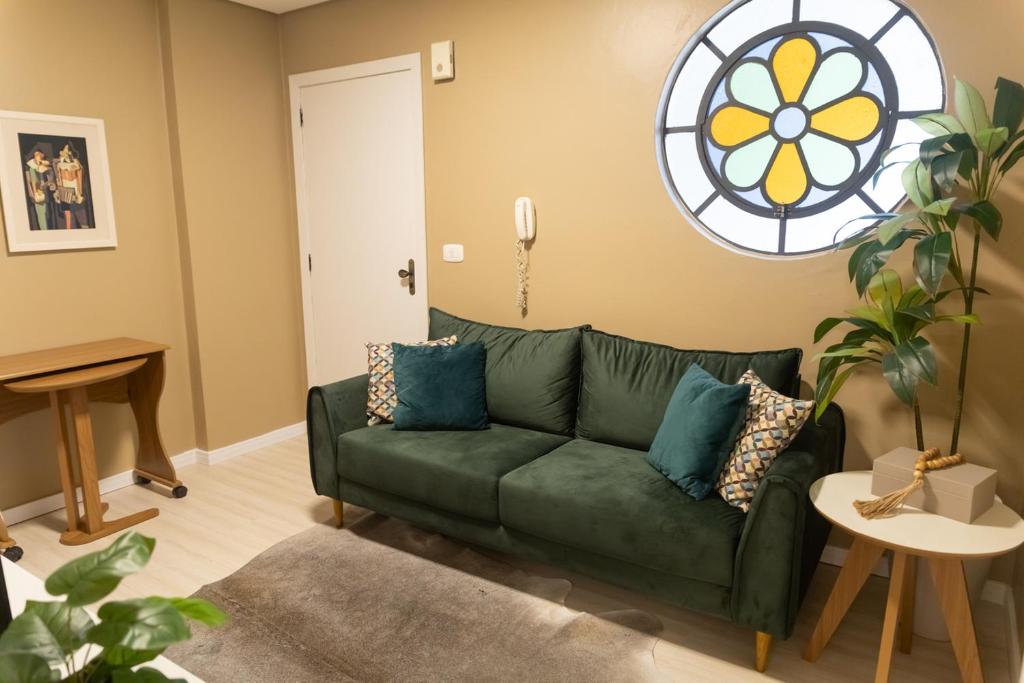 Posezení v ubytování Apto Pet Friendly com Garagem no Centro