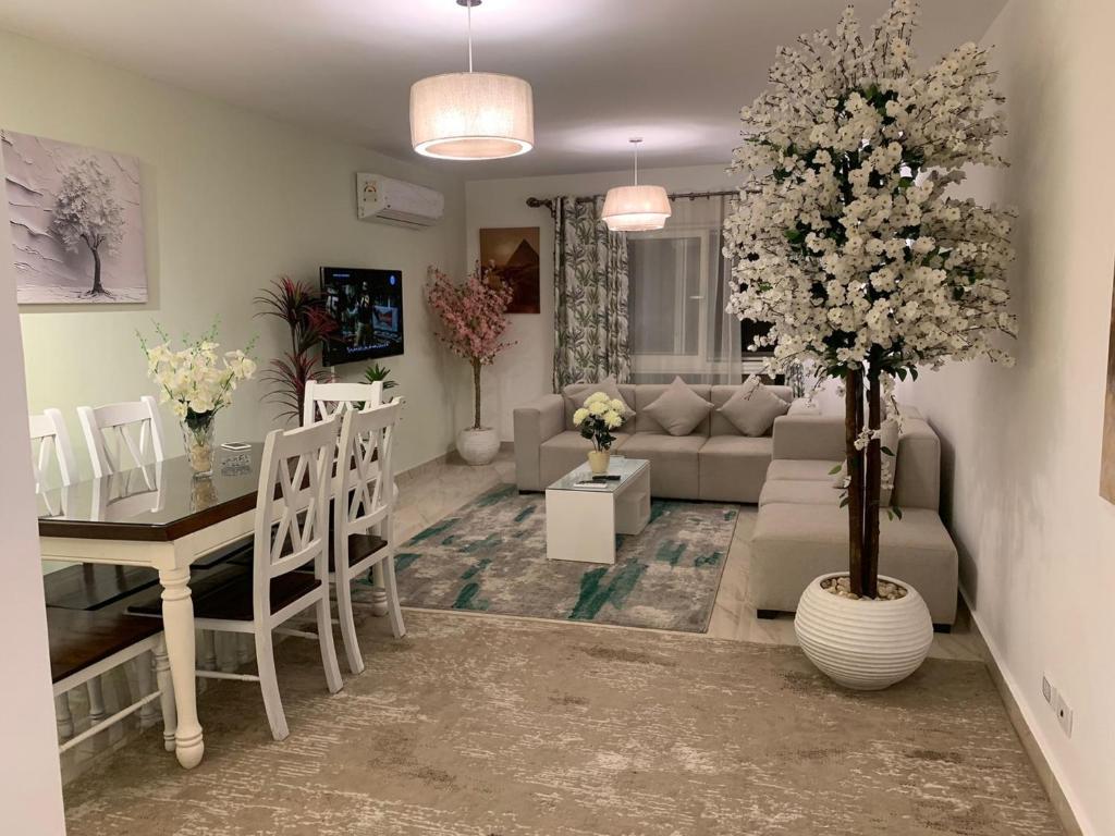 Χώρος καθιστικού στο Casa De Madinaty -مدينتي