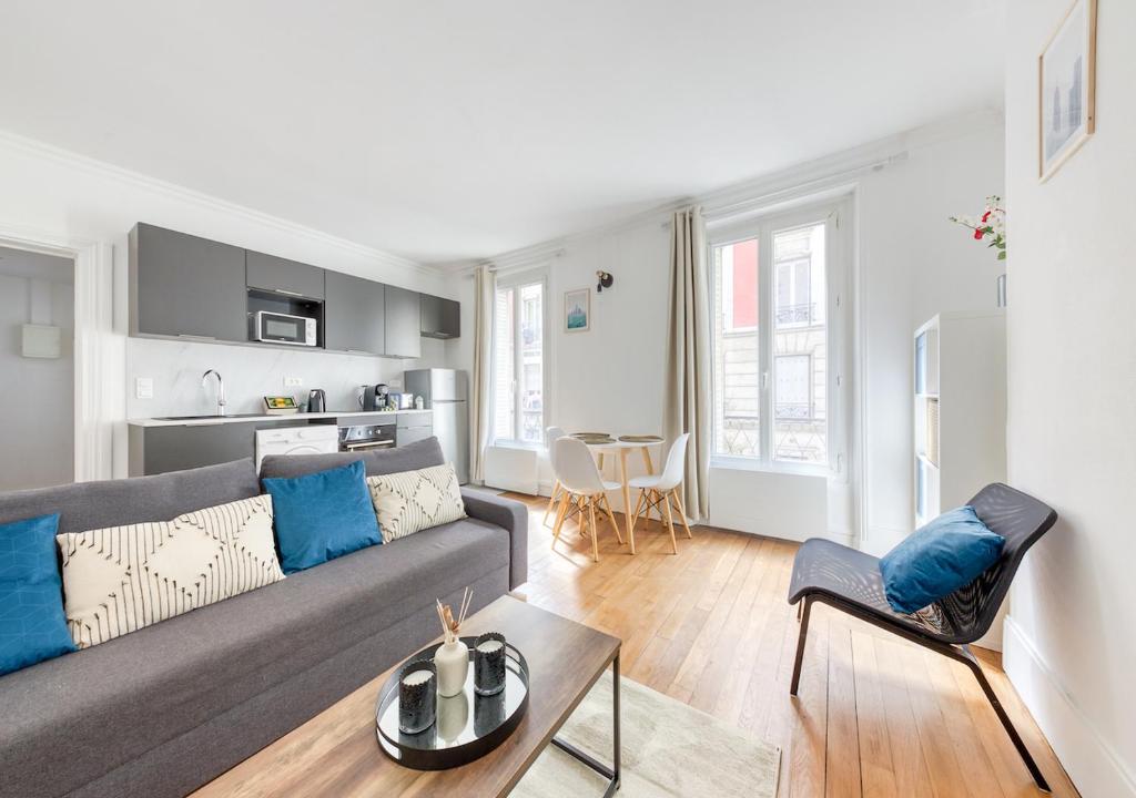 Kuchyň nebo kuchyňský kout v ubytování le cosy pantin