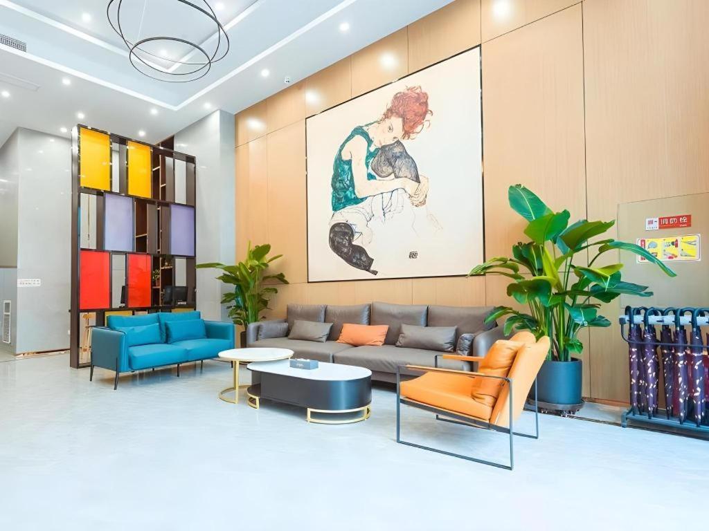 Posezení v ubytování Gya Hotel Yangzhou Economic Development Zone Yangzijiang Nan Road Gaomin Temple