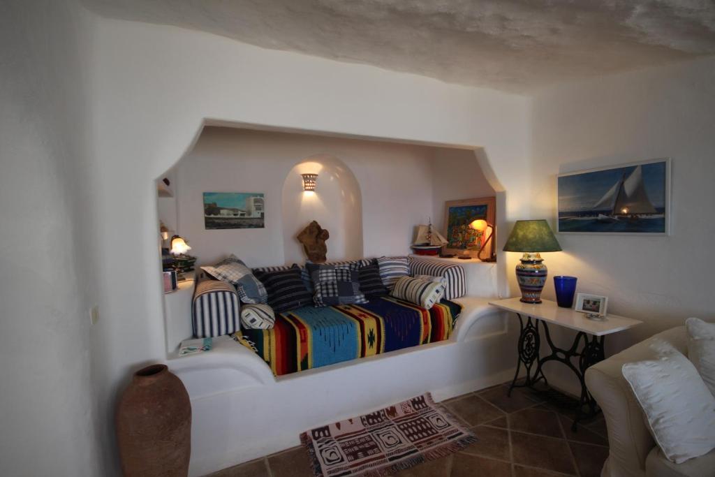 Posteľ alebo postele v izbe v ubytovaní House Cueva del Mar