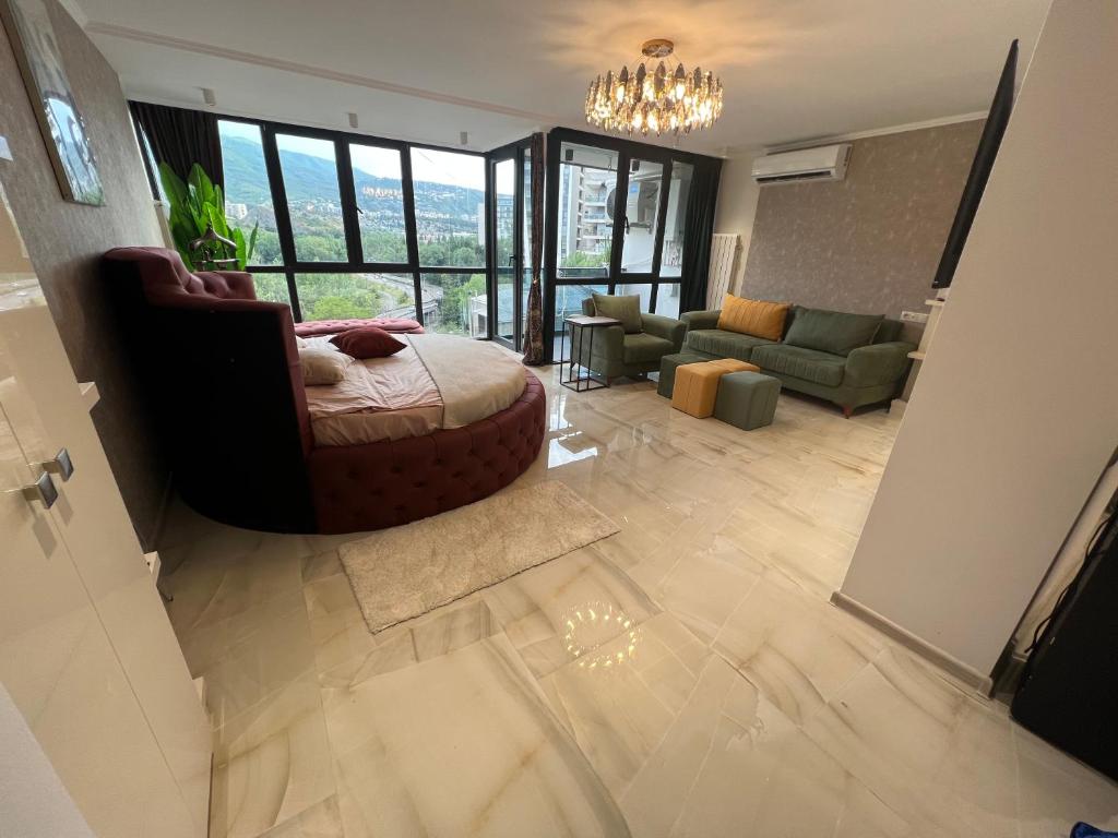 Posezení v ubytování DL Business Studio Panorama View