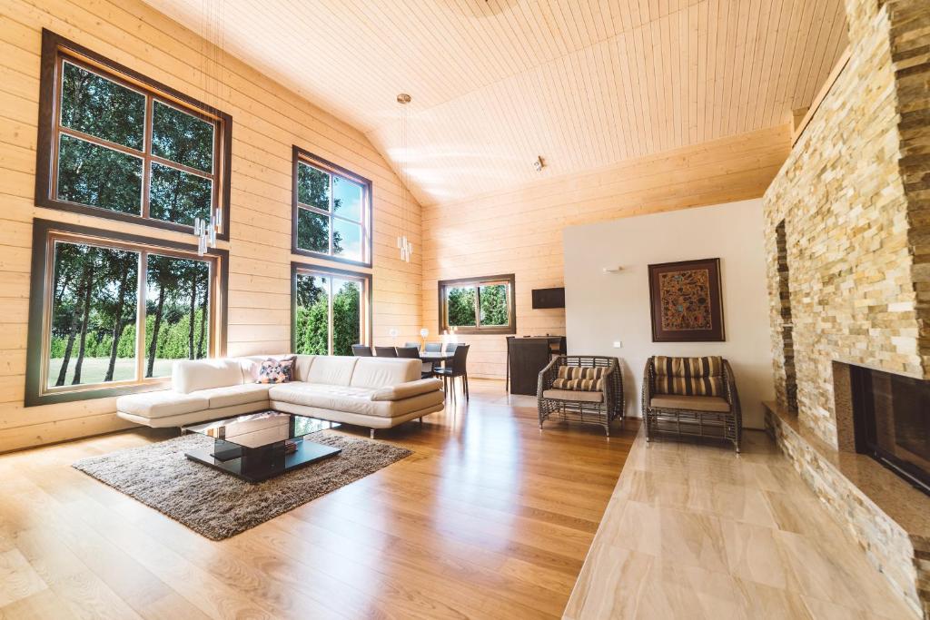 Posezení v ubytování Rannatamme Villa