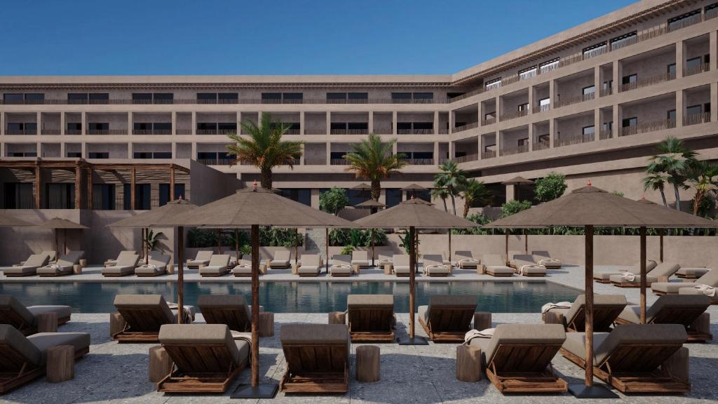 Bazén v ubytování Oya Beach Resort nebo v jeho okolí