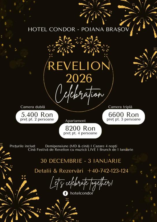 a set of four tickets to a fireworks show at Vila Condor in Poiana Brasov