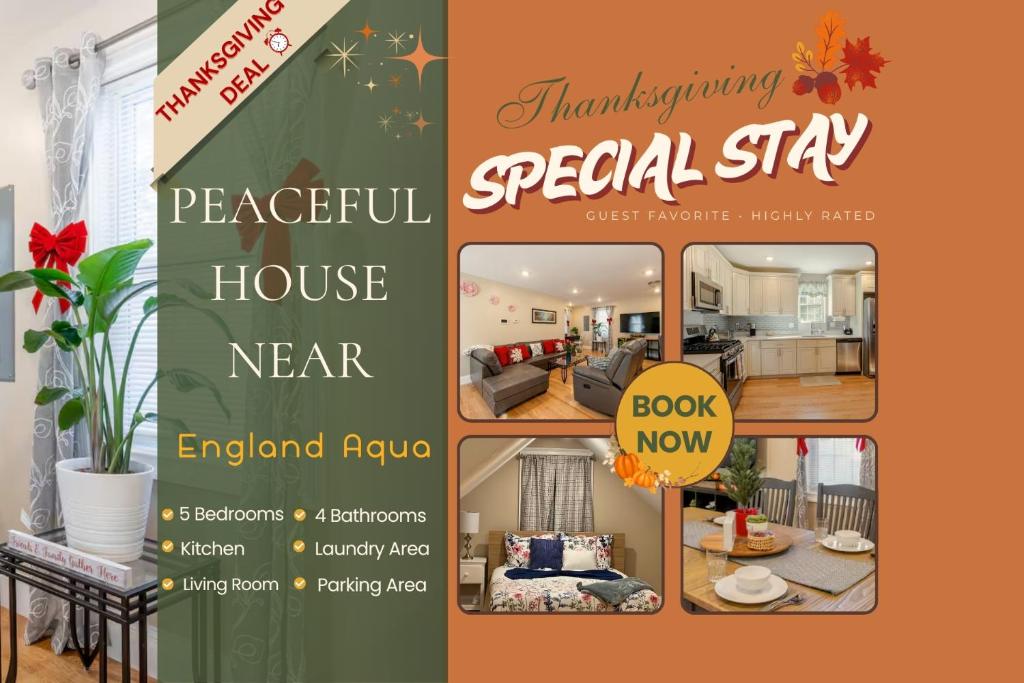 un collage de photos d'un salon dans l'établissement 284 - 5BR Boston - Peaceful House near England Aqua, à Quincy