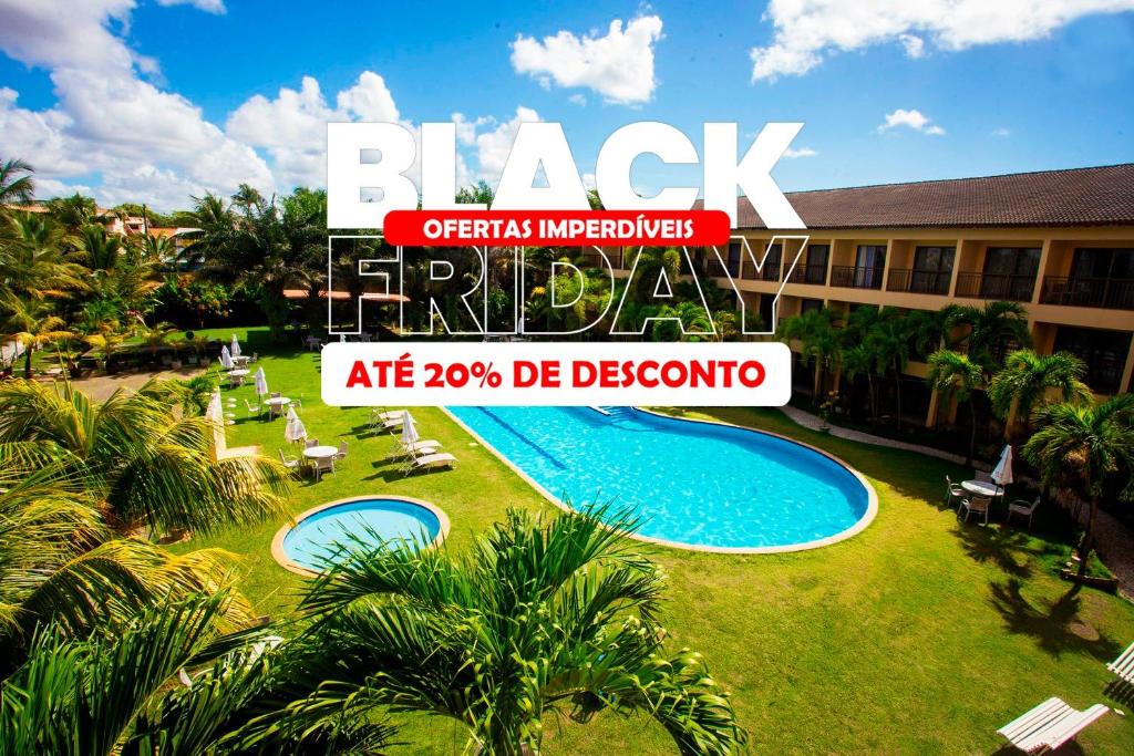 an advertisement for a hotel with a swimming pool at Catussaba Business Hotel in Salvador